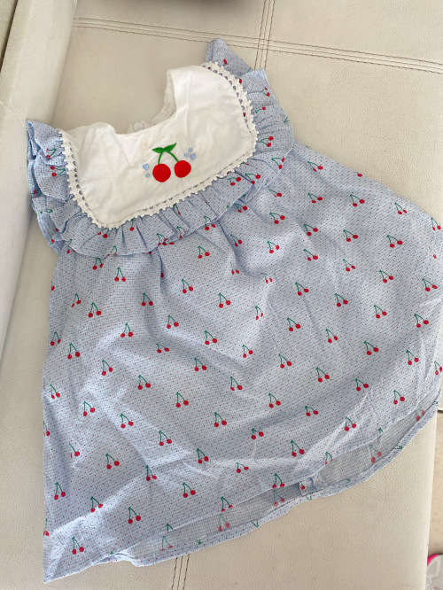 Cherry Light blue skirt 2-3Y