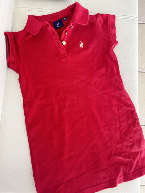 POLO Dark Red Dresses for Girl 2-3Y