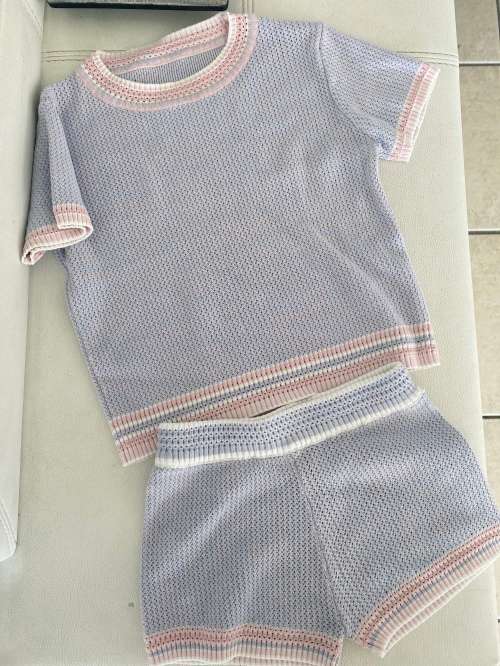 Dream Purple Knit Suit for Girl 2-3Y
