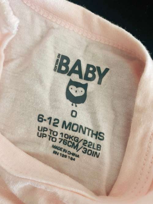 Cotton On Baby Jumpsuit Pink Rainbow Knot 6-12M