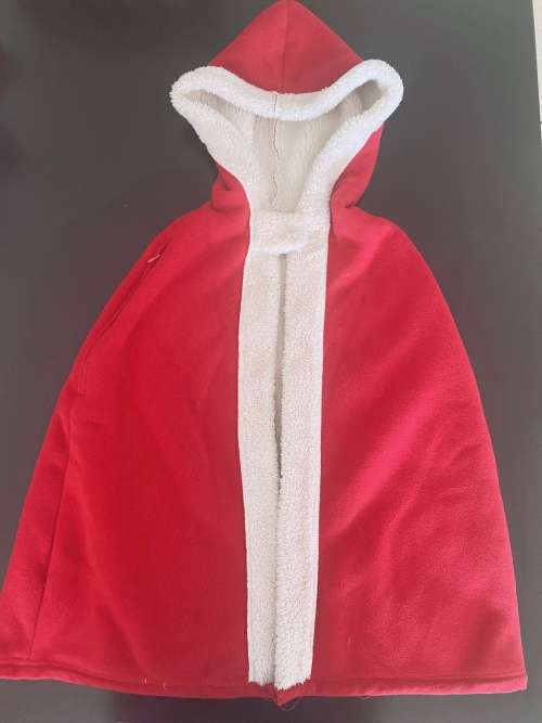 Red Polar fleece cloak for Girl 3Y 90cm