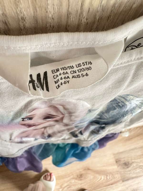 H&M FROZEN ICE BLLUE DRESSES FOR GIRLS 4-6Y