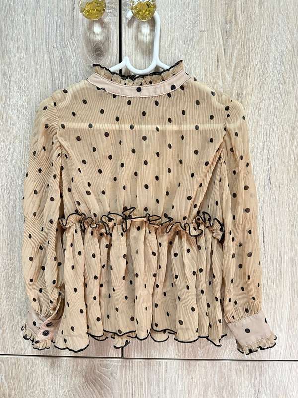 Milk Tea color Semitransparent Top dressing for girls 4-5Y