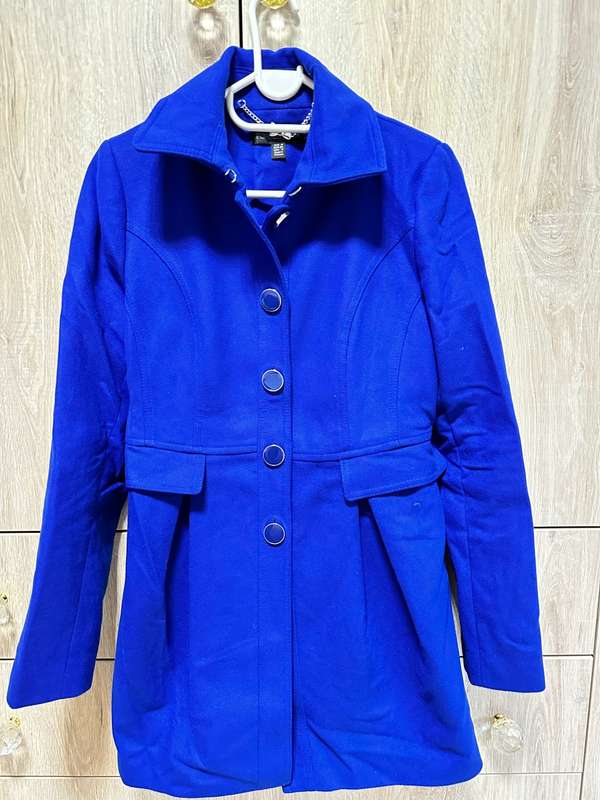Forever New Tanzanite Blue Winter Coat SIZE USA 4 EUR36 AUS8