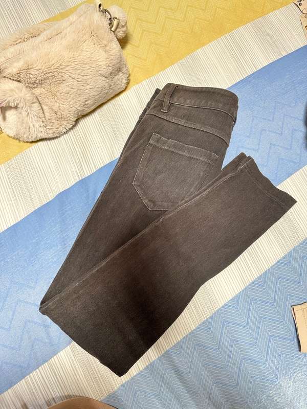 KOREA BASIC HOUSE WARM GREY ELASTIC JEANS PANTS/LEGGING SIZE S