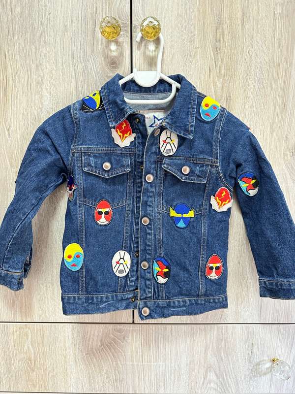 GIVENCHY DESIGN DENIM JEANS JACKETS FOR KIDS SIZE 4-6Y