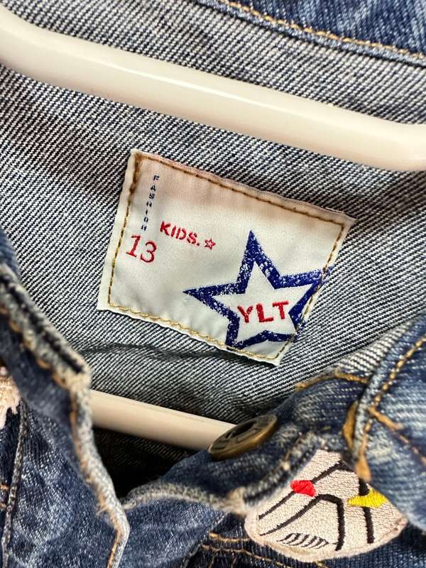 GIVENCHY DESIGN DENIM JEANS JACKETS FOR KIDS SIZE 4-6Y