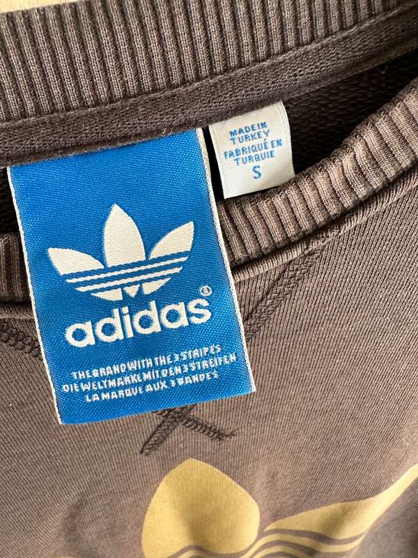 ADIDAS BLACK MEN`S LOOSE SWEATER SIZE S