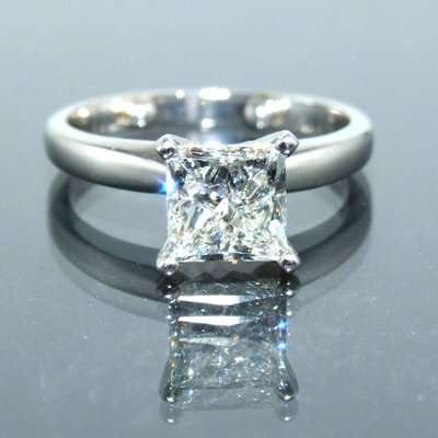 Immaculate Solitaire White Gold Ring