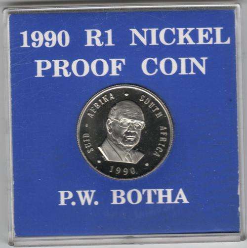 *** 1990 P.W Botha Proof R1 In Blue Case - 6 FOR 1 BID ***