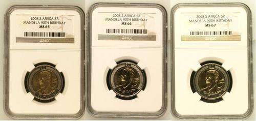 *** Mandela 2008 90th R5 NGC Graded MS65, MS66 and MS67 !!! ***