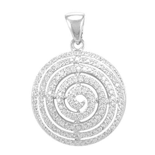 Beautiful Round Sterling Silver Pendant