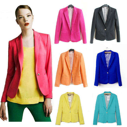 Basic Style Zara A Buckle Slim Casual Pink Black Suit Jacket Blazer XS S M L