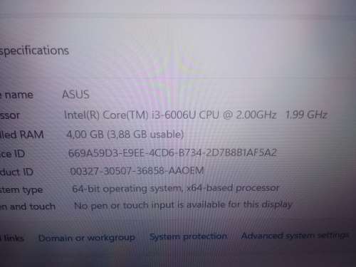 Asus X541U Core i3 6Th Gen| 4 Gig Ram| 1TB HHD| Windows 11| Good Battery Life