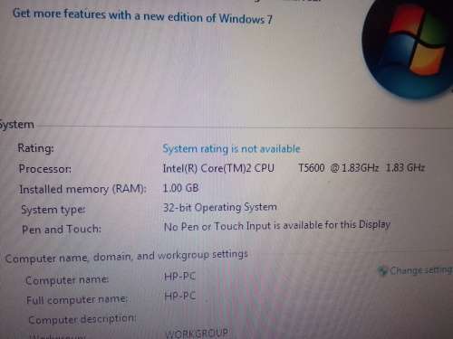****HP COMPAQ NX7400 LAPTOP****