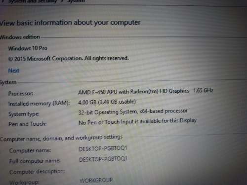 HP COMPAQ PRESARIO CQ57 - AMD E 450 APU WITH RADEON GRAPHICS (NEEDS NEW SCREEN)