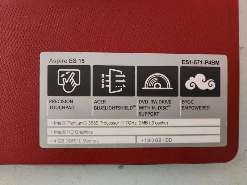 ACER ASPIRE ES1 - 571 RED EDITION LAPTOP - EXCELLENT CONDITION!!!