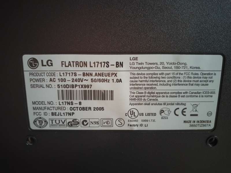 Good Condition - LG Flatron 17` Desktop Monitor