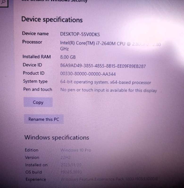 Dell Vostro 3550 - Core i7 CPU, 8 Gig Ram, 500 Gig HDD, AMD Radeon 6600 GFX + *BRAND NEW BATTERY*