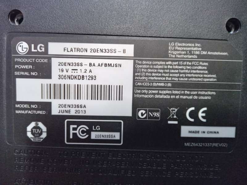 LED LG 20` FLATRON DESKTOP MONITOR