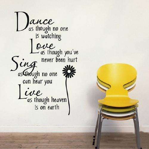 Dance love Sing Live Decal Wall Sticker Decor-Local Stock -Cheap Shipping!!