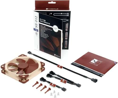 2x Noctua NF-F12 PWM, Premium Quiet Fan, 4-Pin (120mm, Brown)