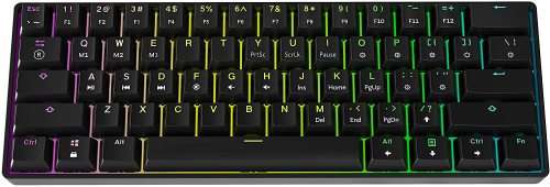 GK61 Mechanical Gaming Keyboard - 61 Keys Multi Color RGB Illuminated LED Backlit Wired