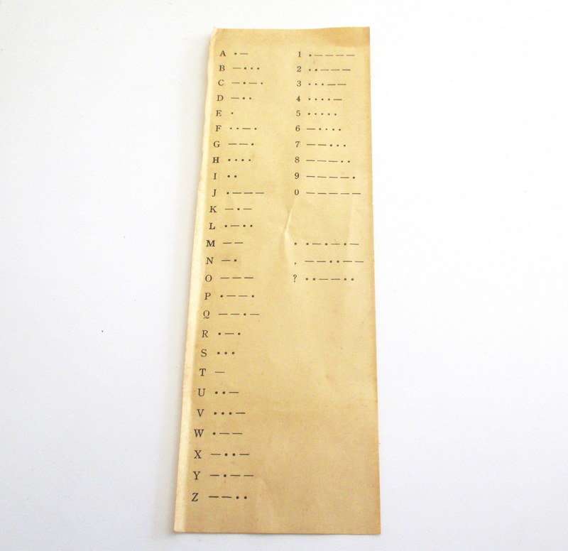 A morse code machine--Battery operated with instructions