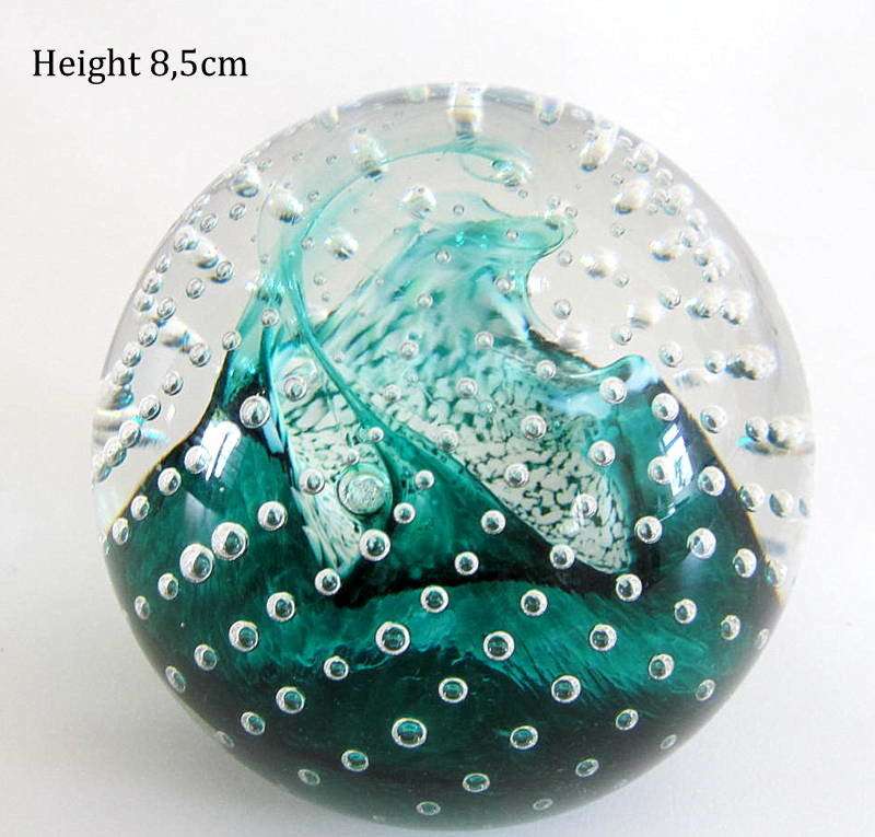 A LARGE CAITHNESS PAPERWEIGHT---SIGNED