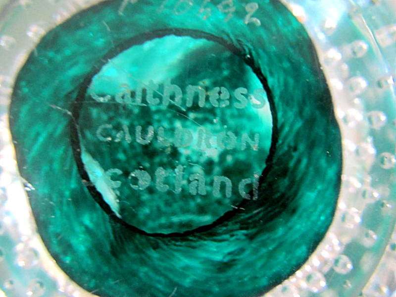 A LARGE CAITHNESS PAPERWEIGHT---SIGNED