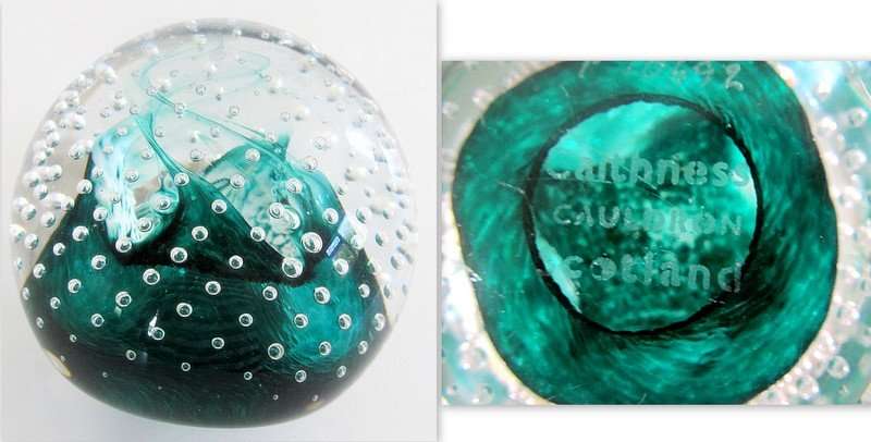 A LARGE CAITHNESS PAPERWEIGHT---SIGNED