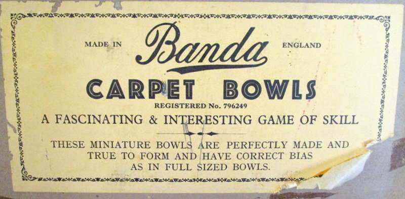 A SET OF CARPET BOWLS