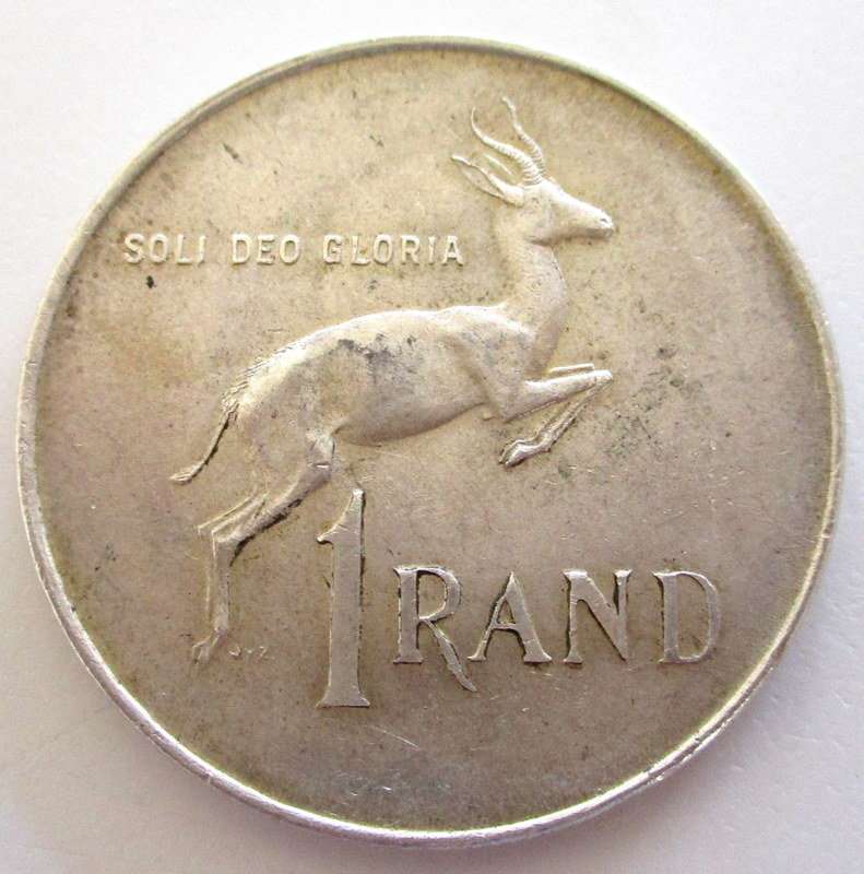2 1966 SOUTH AFRICAN ONE RANDS --,800 SILVER