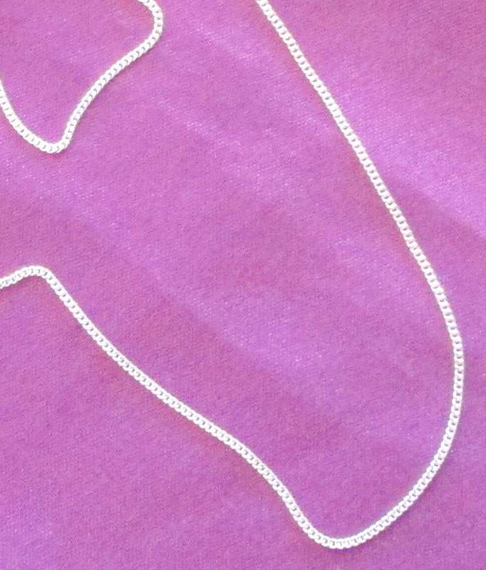 A DAINTY SOLID SILVER  CHAIN--NEW---50cm