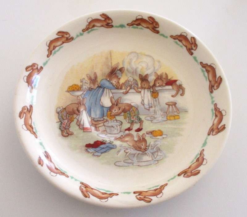 A ROYAL DOULTON BUNNYKINS CUP AND SAUCER---PERFECT (A)