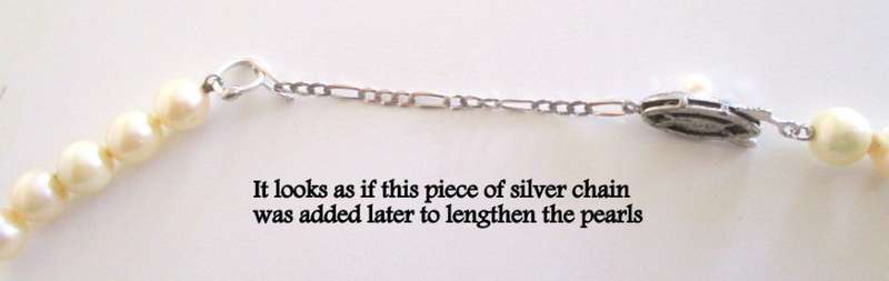 A GENUINE VINTAGE SEA WATER PEARL NECKLACE--PLEASE READ DESCRIPTION