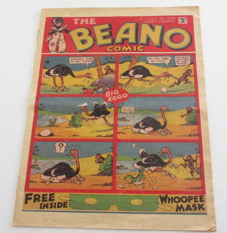 NO.1 BEANO DATED JULY 1938-----REPRINT 1998