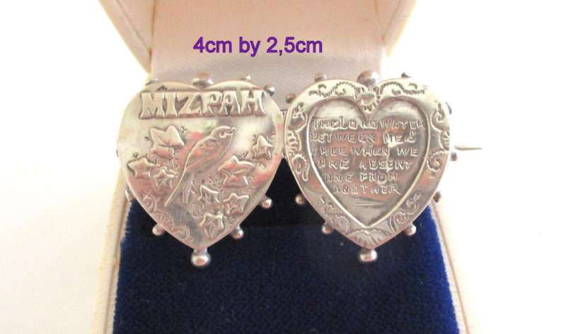 A HALLMARKED SILVER MIZPAH BROOCH--1911-1912