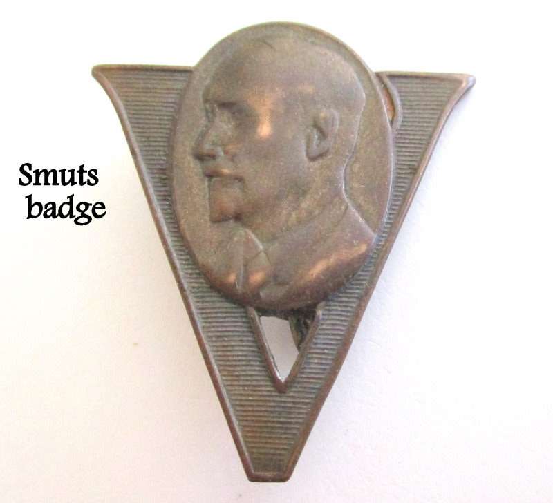 3 BADGES--ONE IS GENERAL SMUTS