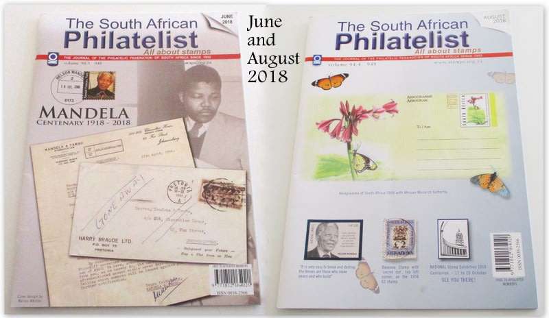 TEN 2017 AND 2018 SOUTH AFRICAN PHILATELIST MAGAZINES