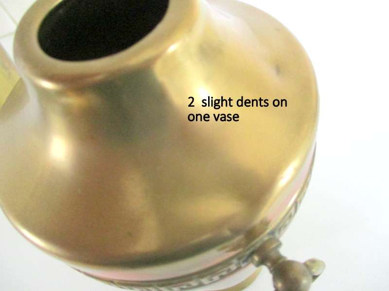 2 ART DECO BRASS VASES