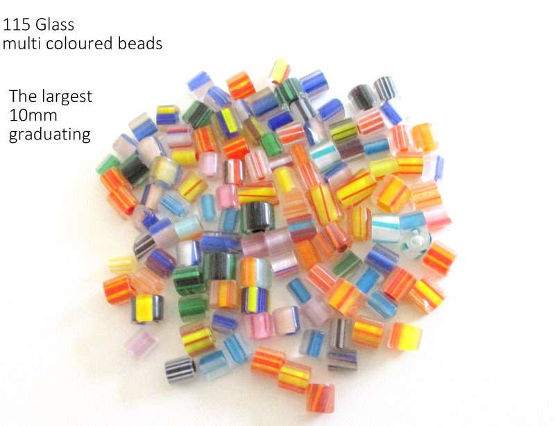 MULTICOLOURED GLASS BEADS