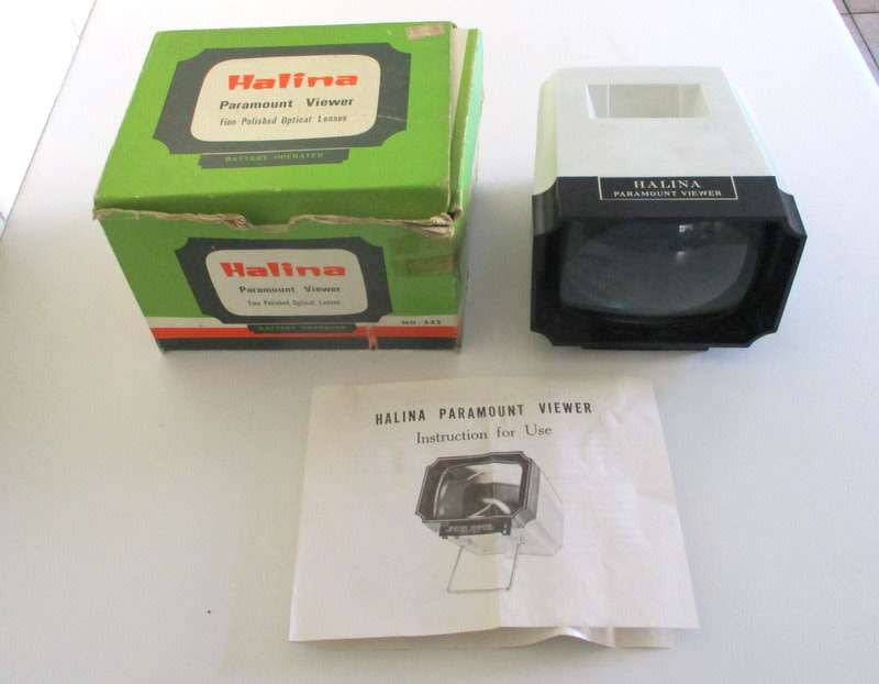 HALINA SLIDE VIEWER WITH INSTRUCTION INCLUDES SCENIC SLIDES WINDHOEK ETC--Excellent condition