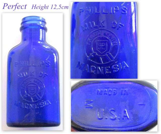 4 MILK OF MAGNESIA BOTTLES--USA AND OTHERS
