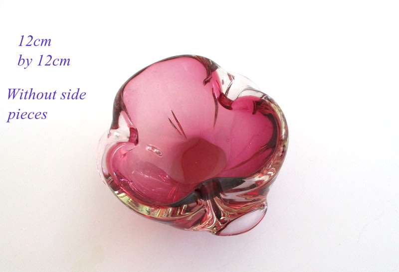 A HEAVY PINK MURANO BOWL