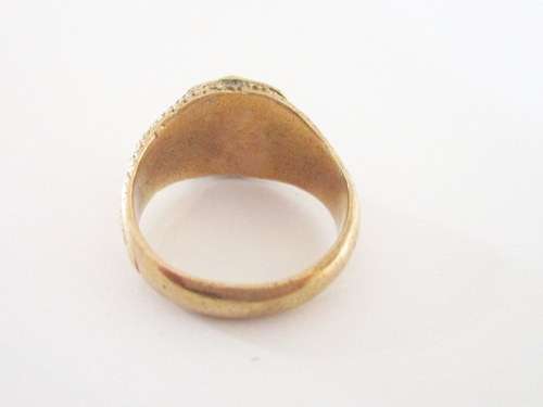 A TRENCH ART RING WW1 ?? BOER WAR ??  WITH A BATAVIAN TYPE SHIP ENGRAVING