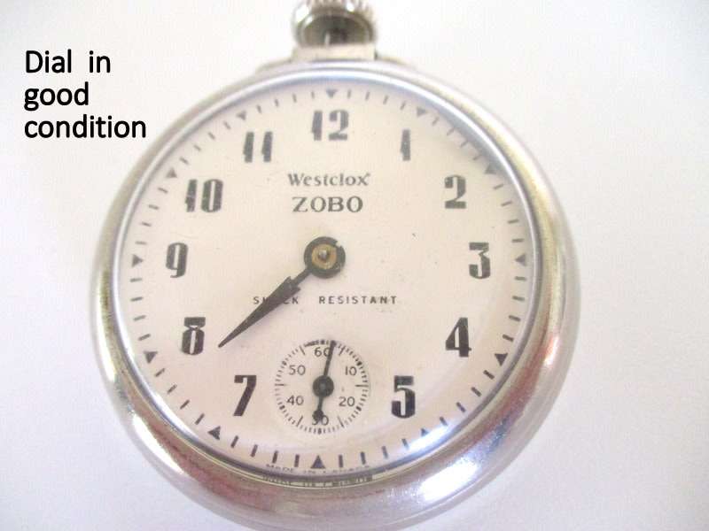 A WESTCLOX ZOBO POCKET WATCH---TICKING AWAY---Please read