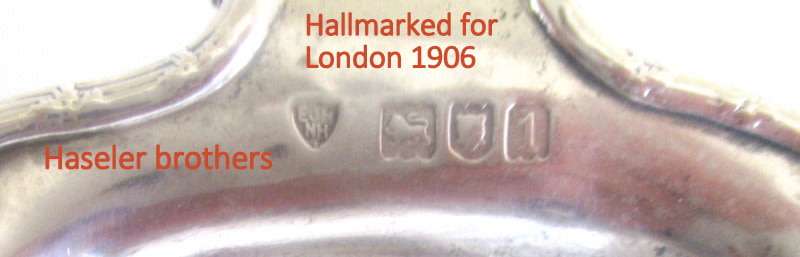 A HALLMARKED SILVER BON BON DISH  ? OR ? 1906---A whopping 67,7gram