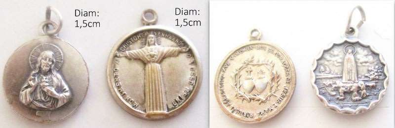 A LOT OF 12 RELIGIOUS MEDALLIONS AND CRUCIFIXES