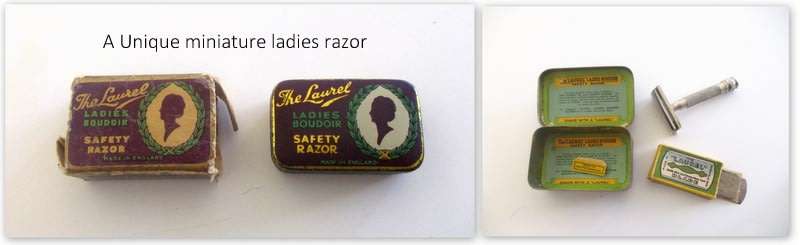 PILL BOXES,A UNIQUE MINIATURE RAZOR VINTAGE NEEDLE/COTTON HOLDERS ETC---ALL FOR 1 bid